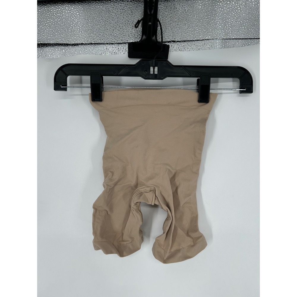 Skims Seamless Sculpt Mid Thigh Shorts Women's XS Clay Tummy Control Stretch